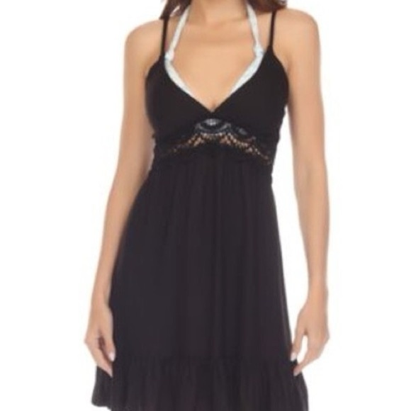 Raviya Medium Sleeveless Flutter-Hem Cover-Up Dress Swim White New Size Medium - Picture 9 of 10